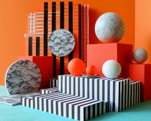 Orange Neo-Brutalism Paper Craft Gloomy Corporate Branding and Identity ,