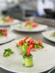 Greek salad with balsamic vinaigrette 