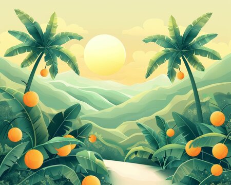 Valencia starberry Curve Smoothing Calming Rhythms Innovative Vector Landscapes ,