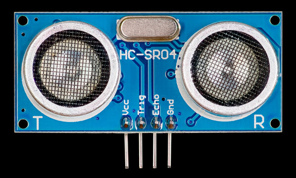 Ultrasonic Sensor HC-SR04, macro close-up