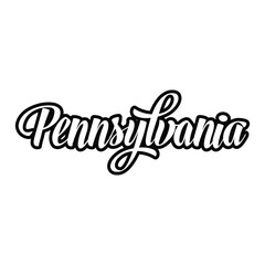 Vector Pennsylvania text typography design for tshirt hoodie baseball cap jacket and other uses vector
