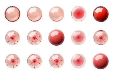 Diverse Array of Playful Spheres Dancing on Pure White Canvas. On a White or Clear Surface PNG...
