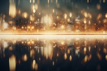 Blurred background of the lights of the night city. 