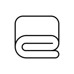 Blanket outline icons, minimalist vector illustration ,simple transparent graphic element .Isolated on white background