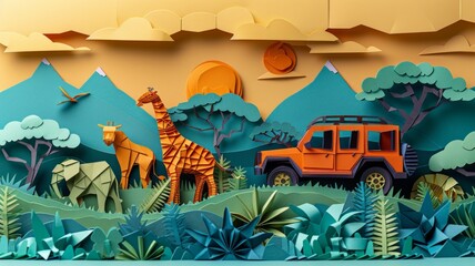 Origami Paper Town: Safari Adventure Essence

