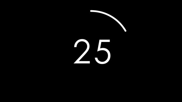Alpha Transparent  workout/gym Countdown timer video. Its overlay video fully rgb alpha. animation 