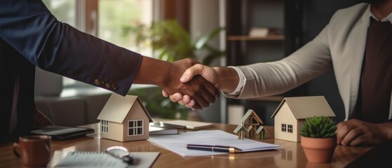 Handshake shared between a real estate agent and client