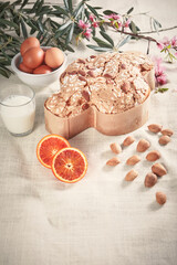 Colomba intera pasquale composizione