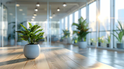 Blurred background of a light modern office. High-resolution