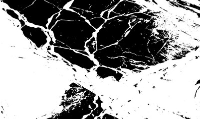 Texture of black marble grunge and dust cracks vector grunge texture overlay. White and black vector cracks marble concrete texture.