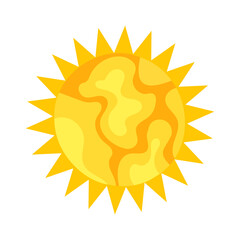 Sun icon on white background.