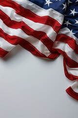 Vertical banner with the american flag for Memorial Day, 4th of July or Labour Day, Copy Space.