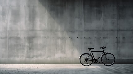 bicycle on the wall. 