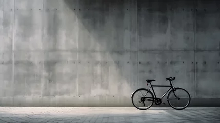 Deurstickers bicycle on the wall.  © Saba