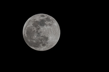 Full moon also known as the Worm Moon, taken March 25, 2024 over Ottawa, canada