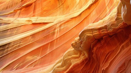 The image is of a canyon with a red and orange color scheme - Powered by Adobe