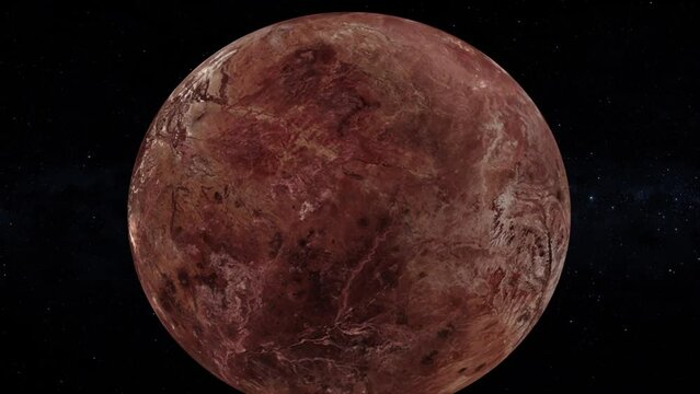 3d Makemake Spinning Zoom Out Star Background