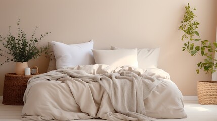  bed with white blanket.
