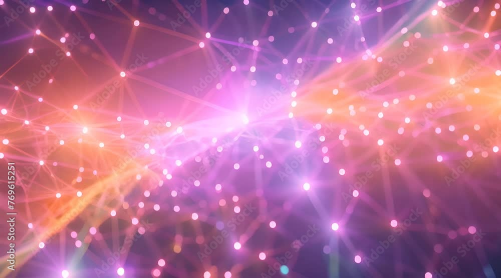 Poster spark like network grid network structure changing from moment to moment like an electric spark rain