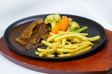 food stir fried chicken with vegetables