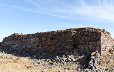 wall remaining from castle ruins