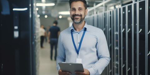 Datenschutzbeauftragter im Unternehmen kontrolliert bestehende Sicherheitsmaßnahmen