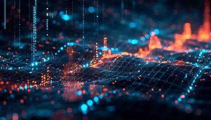 Image of Global Financial Data Analysis Using Abstract AI