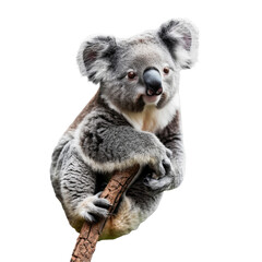 The Delicate Balance of Koala Life Isolated On Transparent Background
