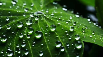 Leaf with Water Droplets