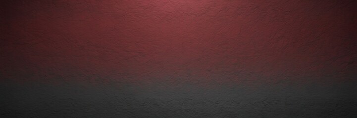 dark maroon to charcoal gray color gradient kraft paper grainy rough texture banner panoramic background banner template backdrop from Generative AI - obrazy, fototapety, plakaty