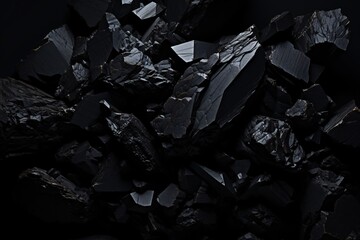a pile of black rocks - obrazy, fototapety, plakaty