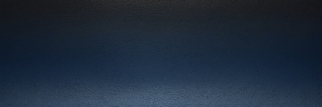 Obsidian black to midnight blue color gradient kraft paper grainy rough texture banner panoramic background banner template backdrop from Generative AI