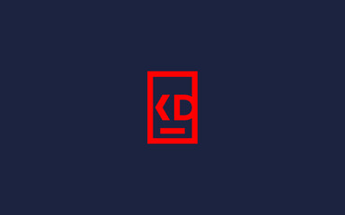 kd letter with vending logo icon design vector design template inspiration - obrazy, fototapety, plakaty