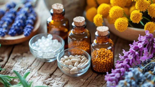Homeopathic remedies and natural supplements