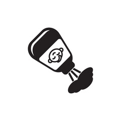 Fototapeta premium Baby powder logo icon, design vector illustration template.