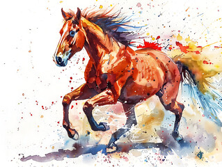painting horse wall art, a symbol of progress and strength.