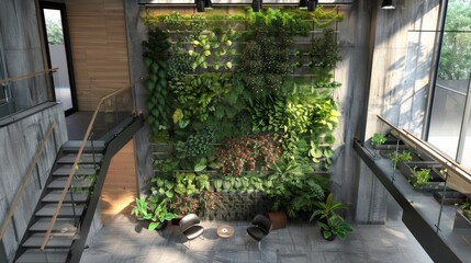 Abundant Green Plants in Living Room