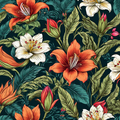 Array of Flowers Displayed on Table. Generative AI