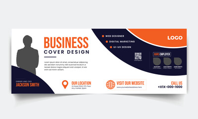 Modern Business company social media cover banner design template for Facebook