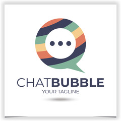 Vector colors bubble logo design template