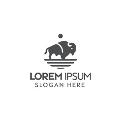 Black and White Logo Design Featuring an Elephant and a Spherical Motif