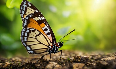 Fototapeta na wymiar butterfly on a flower,in garden 