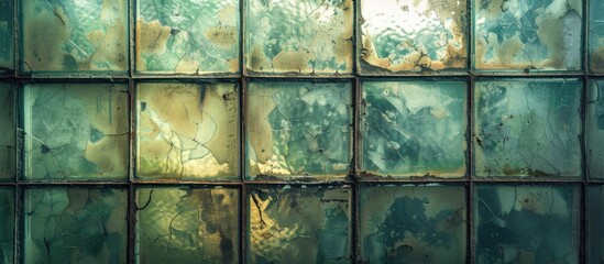 Texture of old glass walls