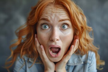 Woman With a Surprised Look - obrazy, fototapety, plakaty