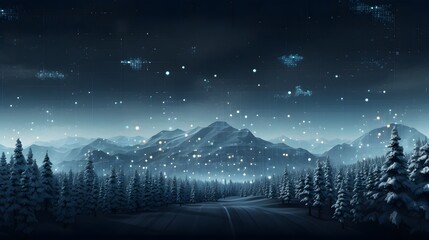 cyber winter, copy space for text