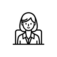successful business woman dressed in stylish suit. vector illustration on white background