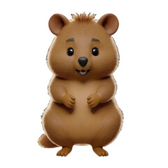 Obraz premium Quokka Animal Isolated 3d Render Illustration