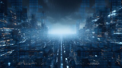 Cyber winter background, copy space for text