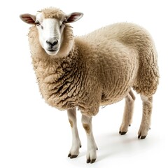 Sheep, farm animal isolated on white background