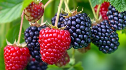 Cluster of Berries Hanging From Tree